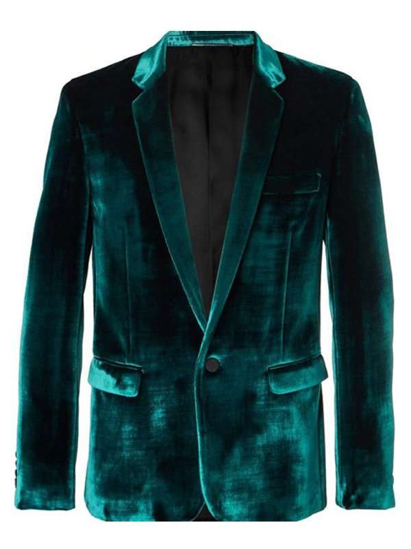 Birds Of Prey Roman Sionis Green Velvet Blazer - ShopCelebsWear