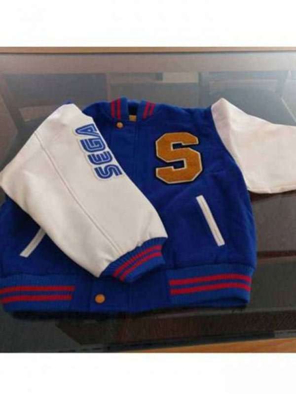 Blue Typographic Varsity Bomber Jacket|113262001-Super-Sonic