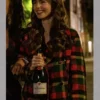 Emily In Paris Lily Collins Checked Coat