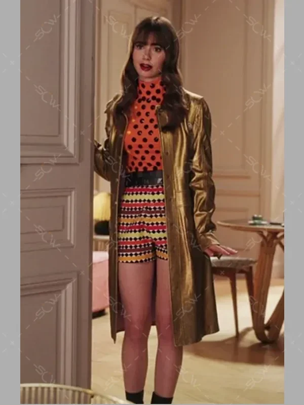 Emily in Paris S03 Emily Cooper Golden Coat