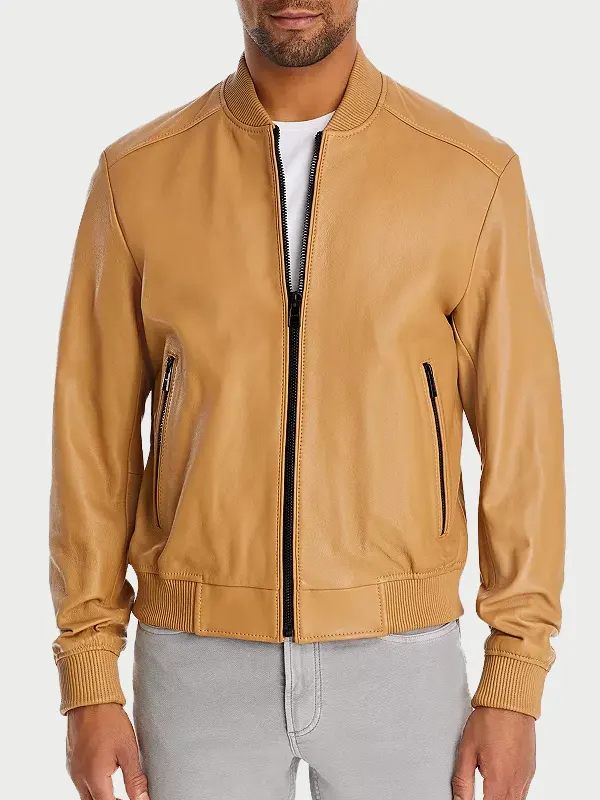 Light Tan Leather Jacket For Men s Where Fashion Dreams Come True