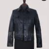 Manifest S04 Michaela Stone Leather Jacket Front Open