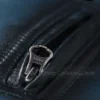 Mens Bugatti Leather Jacket Zip Close Up