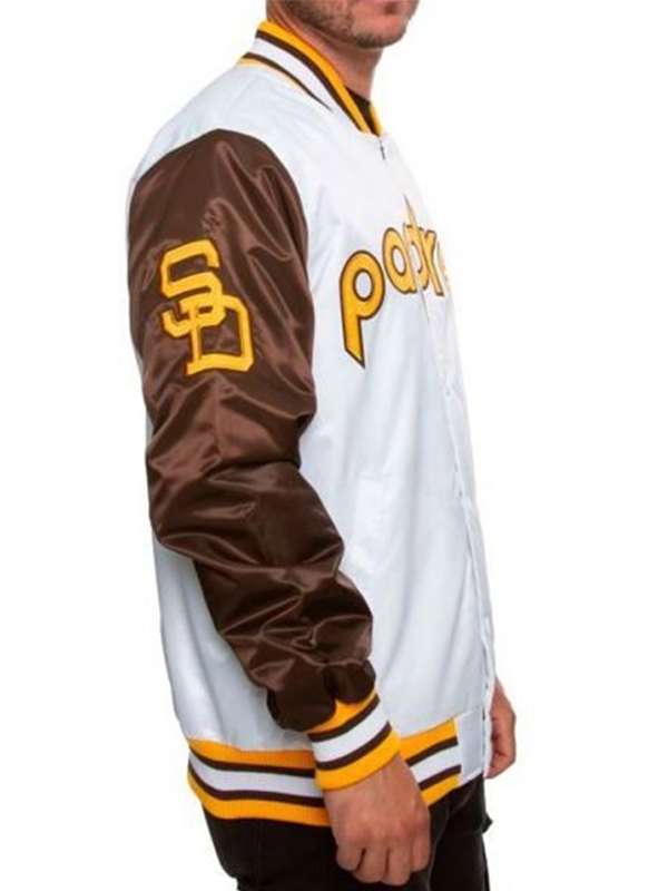 San Diego Padres Varsity Jacket - Brown - MLB Varsity Jacket - Clubs Varsity, M