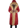 The Christmas Chronicles Santa Claus Red Leather Shearling Coat