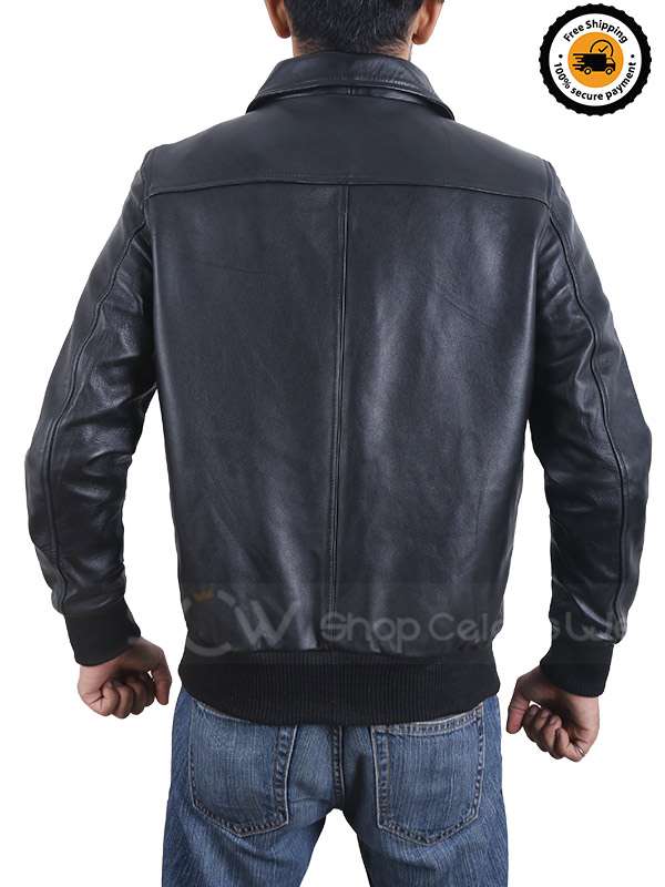 Noel Gallagher Leather Black Leather Jacket