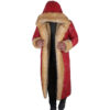 Santa Claus Red Leather Coat