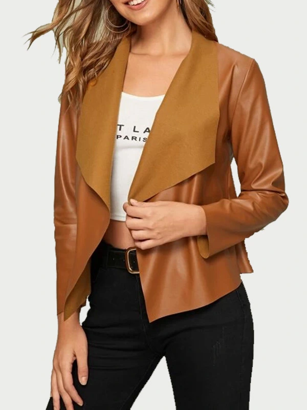 brown waterfall jacket