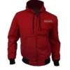 Jefferson White Red Hooded Jacket