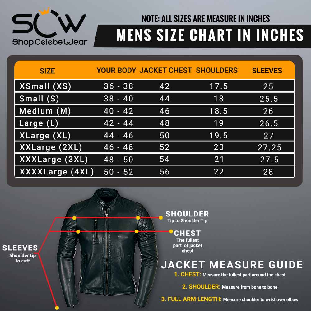 Mens Denim Leather Jacket, Size: M-XL