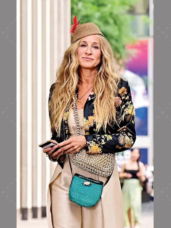 And Just Like That Carrie Bradshaw Floral Jacket