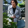 Marcia Gay Harden So Help Me Todd Blue Trench Coat