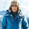 The Reluctant Traveler Eugene Levy Blue Hooded Jacket