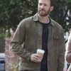 Chris Evans Ghosted Brown Jacket