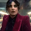 Citadel Priyanka Chopra Jonas Red Velvet Blazer