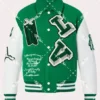 FW22 Louis Vuitton Green Varsity Jacket