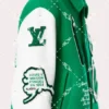 LV FW22 green and white jacket