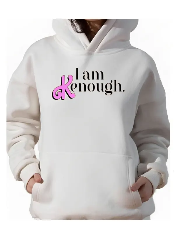 I Am Kenough White Hoodie