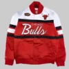 NBA Chicago Bulls Red & White Varsity Jacket