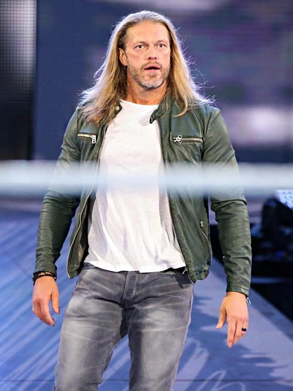 WWE Edge Green Leather Jacket