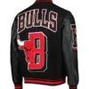 Chicago Bulls NBA Finals Champions Varsity Jacket Black