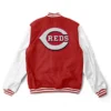 Cincinnati Reds MLB Red and White Varsity Jacket