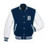 MLB Detroit Tigers Blue and White Varsity Jacket