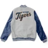 MLB Detroit Tigers Grey and Blue Varsity Jacket