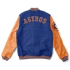 MLB Houston Astros Blue and Orange Varsity Jacket