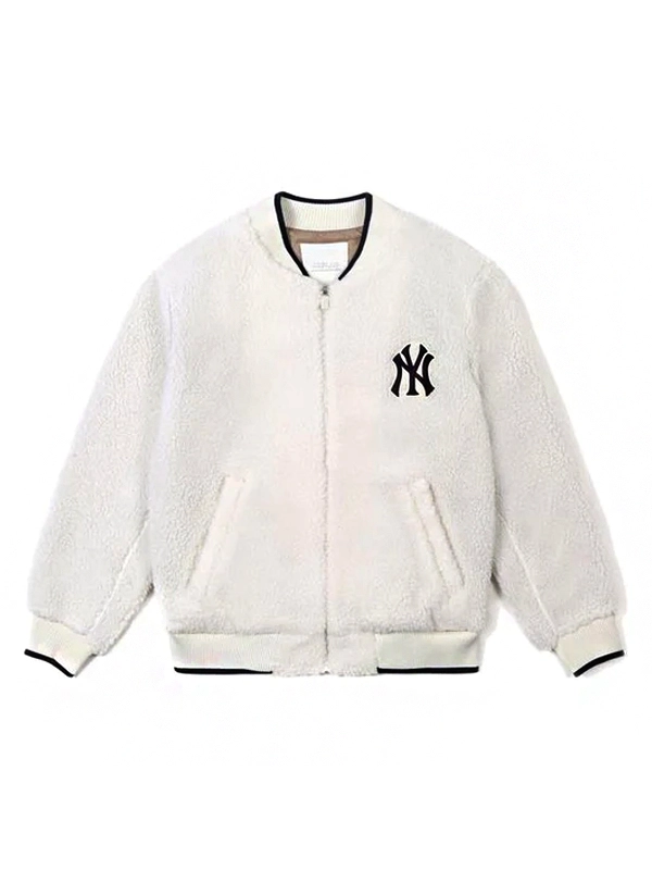 Yankees fleece jacket hot sale