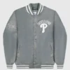 MLB Philadelphia Phillies Grey Varsity Jacket