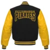 MLB Pittsburgh Pirates Black and Yellow Varsity Jacket