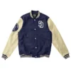 MLB San Diego Padres Blue and White Varsity Jacket