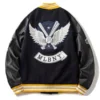 MLBNY Black Baseball Varsity Bomber Jacket