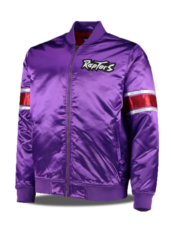 NBA Toronto Raptors Purple Satin Jacket