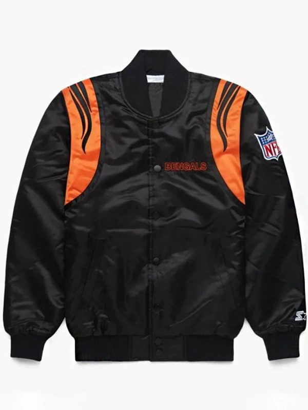 Mash Up Cincinnati Bengals Black Satin Jacket