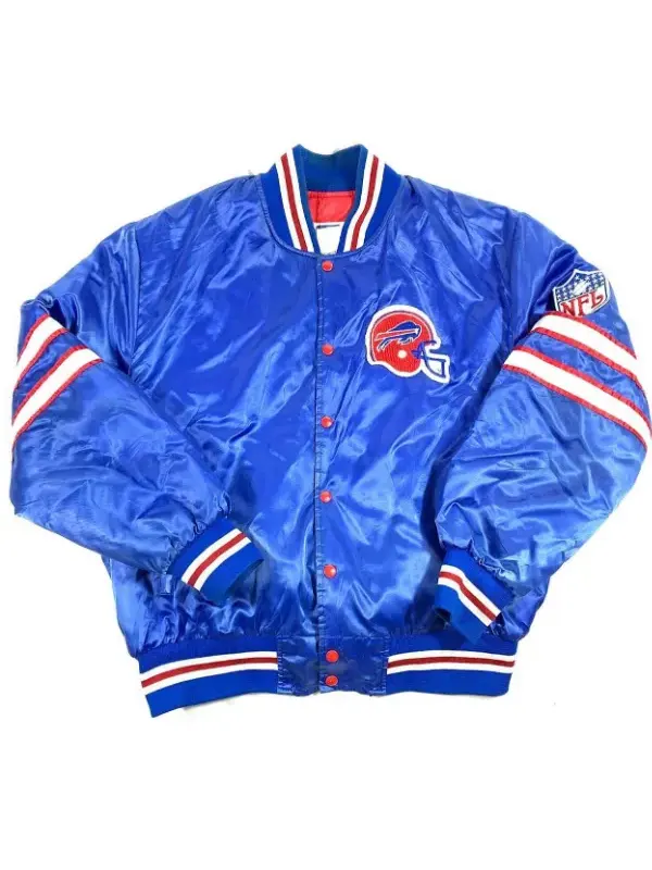 Starter Buffalo Bills Varsity Satin Full-Snap Jacket M / Bills Blue Mens Outerwear