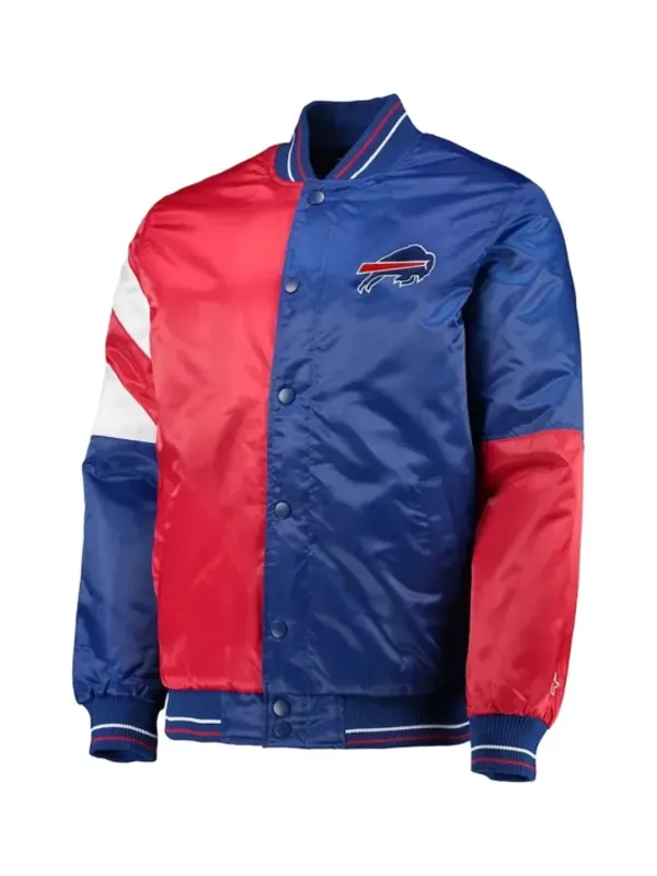 Barde NFL Buffalo Bills Satin Varsity Bomber Jacket