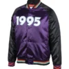 1995 NBA All-Star Game Purple and Black Satin Jacket