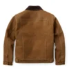 Short Cruiser Roughout Brown Leather Jacket