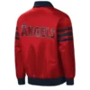 Starter Los Angeles Angels The Captain II Red Bomber Varsity Satin Jacket