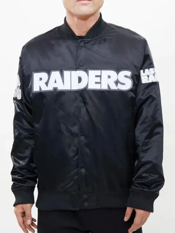 GIII/STARTER Raiders Letterman Jacket Mens Jacket (White/Black)