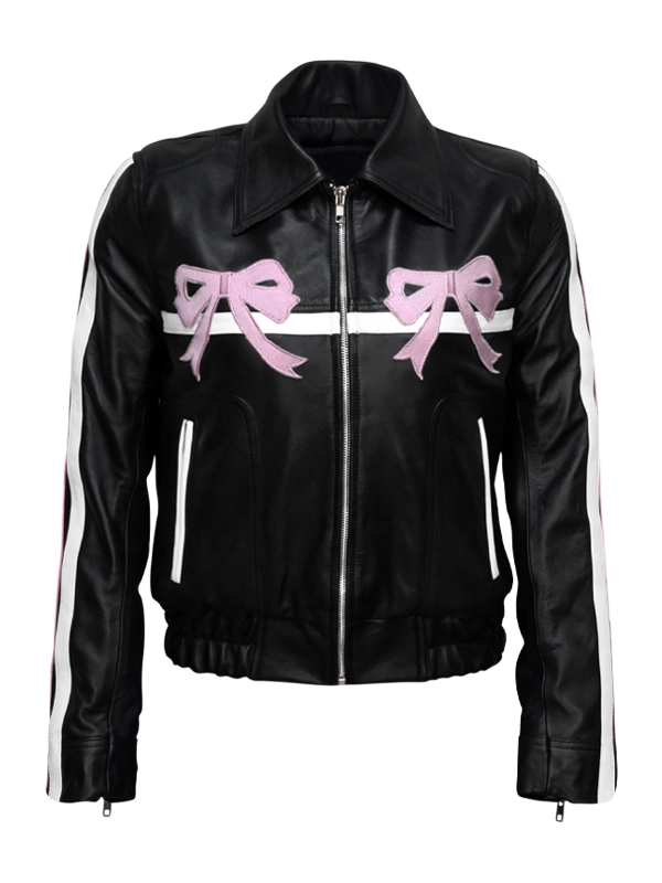 Arcana Archive Bow Leather Jacket - Shop Celebs Wear