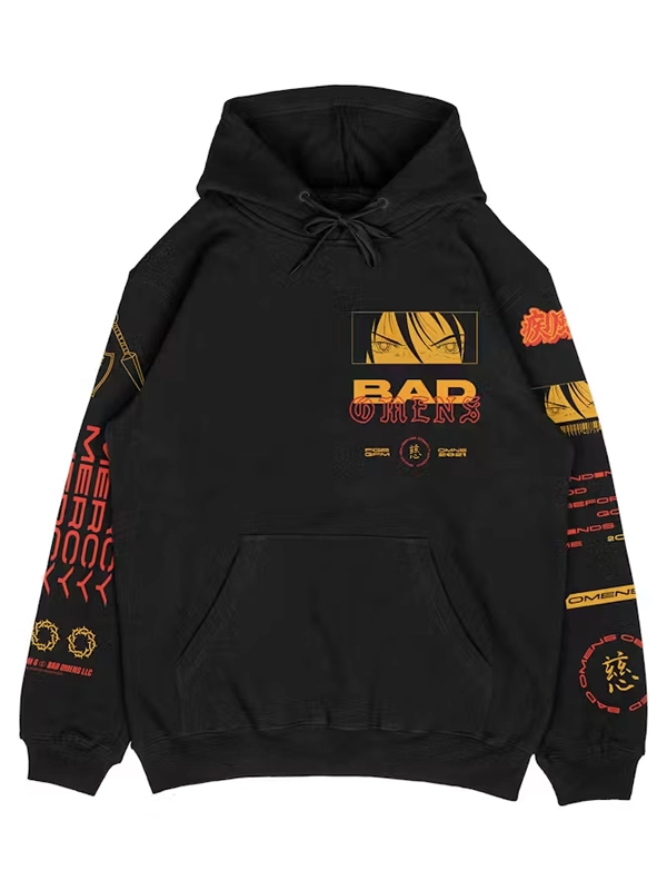 Bad Omens Sharingan Black Hoodie