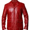 Fight Club Tyler Durden Red Leather Jacket