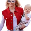 Brittany Mahomes Red Chiefs Denim Vest