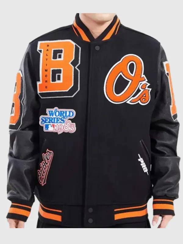 Baltimore Orioles Varsity Jacket Black