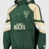 Milwaukee Bucks Green Ana Cream Jacket