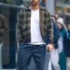 Ryan Reynolds Plaid Jacket Brown And Black