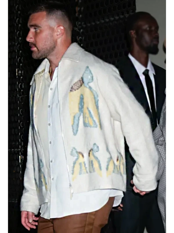 KC Chiefs Travis Kelce Jil Sander Cream Jacket